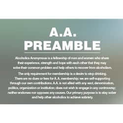 AA Preamble Placard